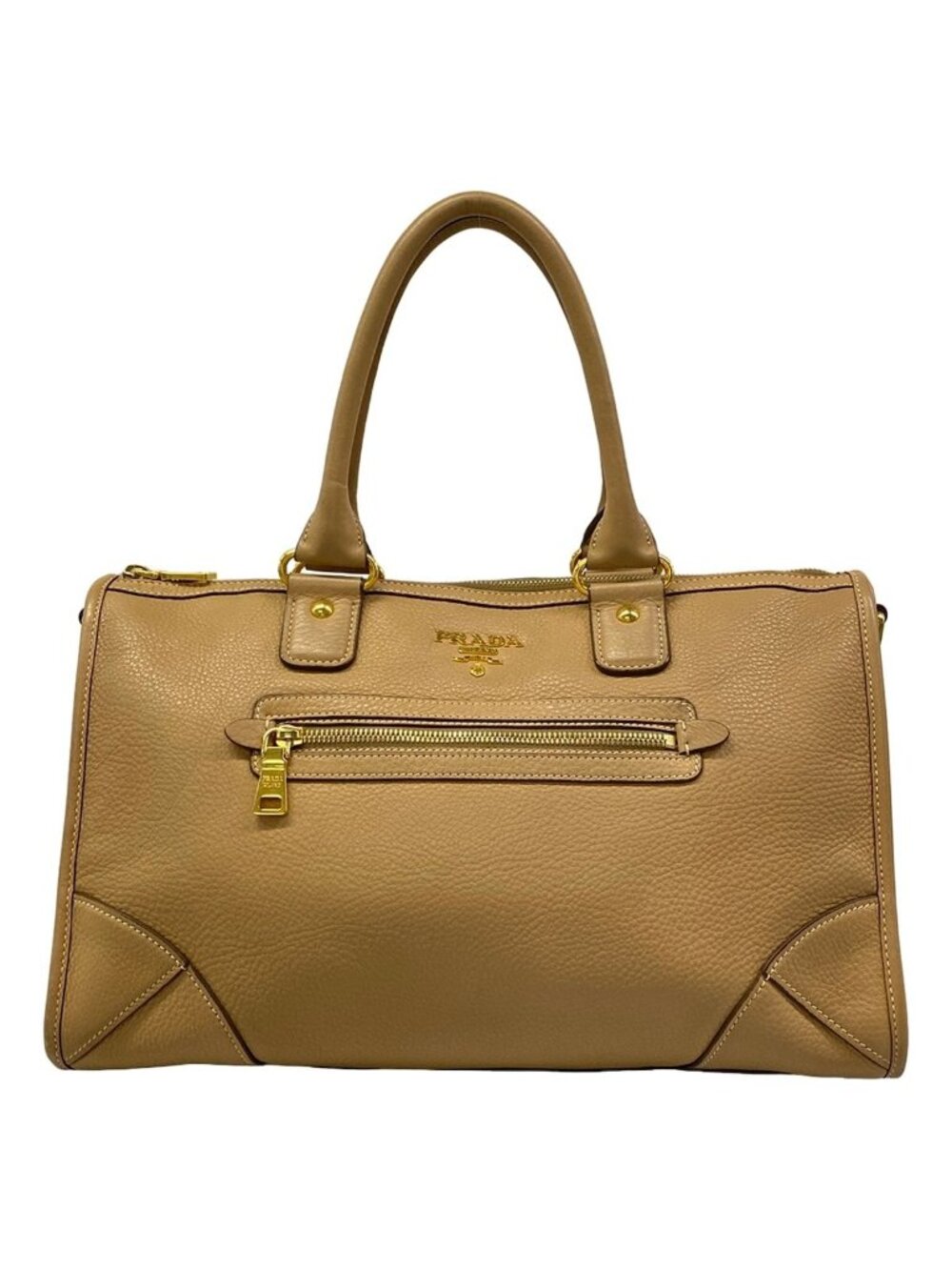 Prada Handbag Light Brown Leather